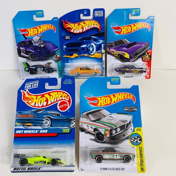 Hot Wheels Lot of 5 Die Cast Cars Mattel Tooned HW Speed Graphics Flames NEW - Picture 13 of 13